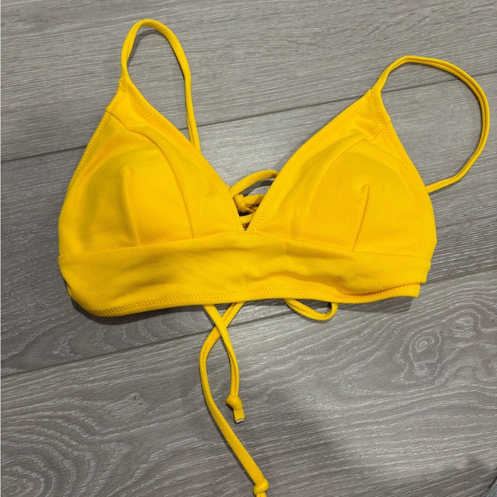 Cupshe Yellow Bikini Top